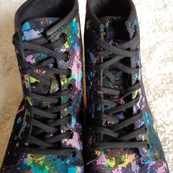 Dr. Martens 1460 Pascal Rainbow Tutti Frutti Lace Up Boots W6 Colorful Bold Arts - Picture 9 of 12